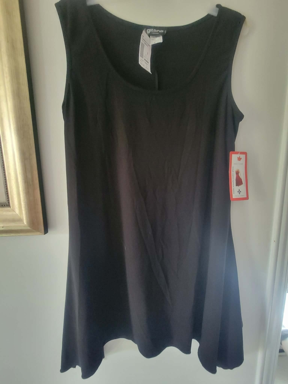 Women's Black Sleeveless Swing Tank/Dress